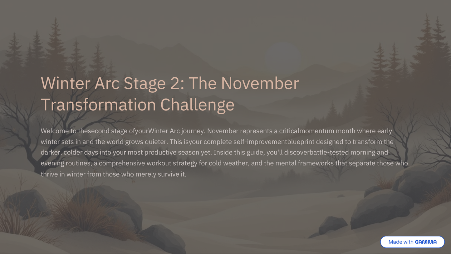 [Unlock Ur Potential] Winter ARC Stage 2: The November Challenge [ Ebook ]
